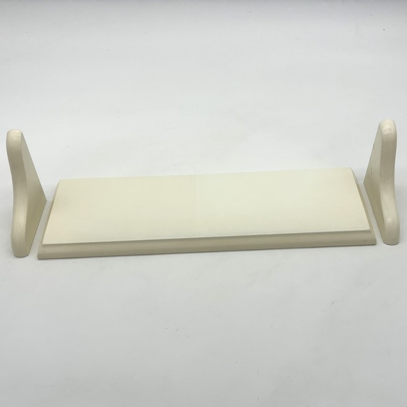 Distressed 16"x5" White Wall Shelf Ledge Painted Wood Composite Shelf Home Decor - Picture 1 of 6